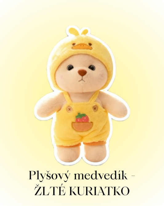 Plyšový medvedík - Žlté kuriatko
