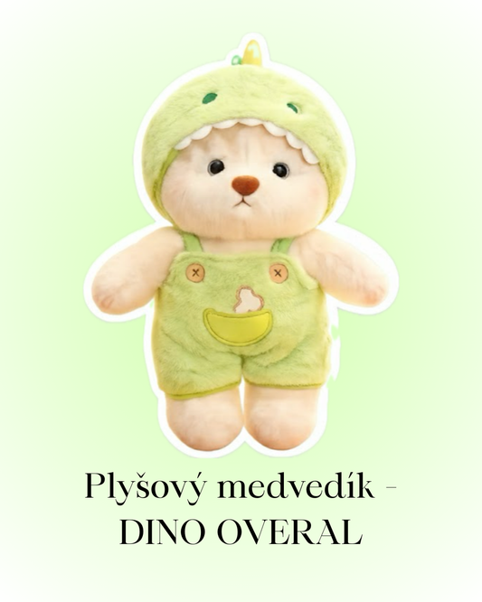 Plyšový medvedík - Dino overal